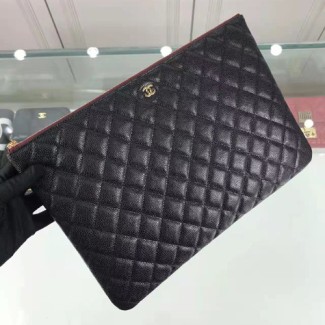 샤넬 신상 클러치백 C69000 캐비어 블랙 금장
