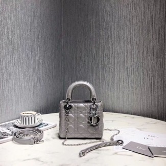 디올 레이디백 미니 M0505 실버 은장