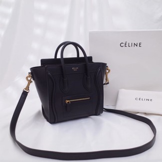 셀린느 나노 러기지백 168243 민자 블랙 금장