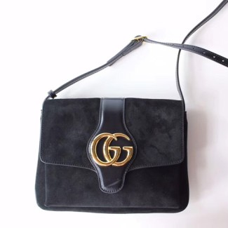 구찌 알리 미디엄 스웨이드 숄더백 550126 블랙