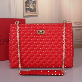 발렌티노 락스터드 스파이크 토트 백 NW2B0A66 레드
