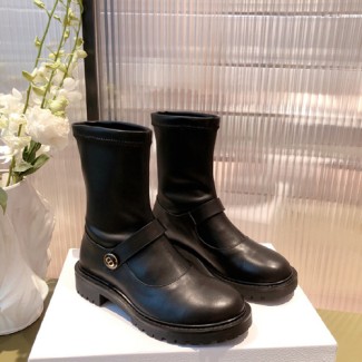 디올 여성용 앵글부츠 KD0653 블랙 무광