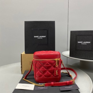 생로랑 까레 퀼팅 80'S 베니티백 649779 레드
