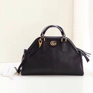 구찌 르벨 미디엄 탑 핸들 토트백 516459 블랙