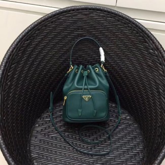 프라다 신상 가죽 버킷백 1BH038 그린