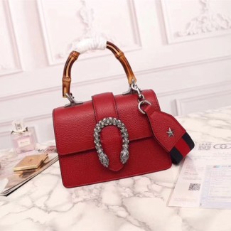 구찌 디오니서스 미니 뱀부 탑핸들백 523367 레드
