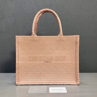 디올 까나쥬 자수 북 토트백 M1296 핑크