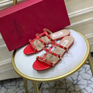 발렌티노 신상 슬리퍼 2S0S35 가죽 레드