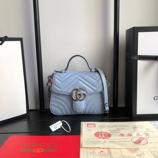 구찌 GG 마몽 미니 탑 핸들 백 547260 민트