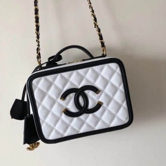 샤넬 코스메틱 미니/미듐 케이스 A93343 화이트