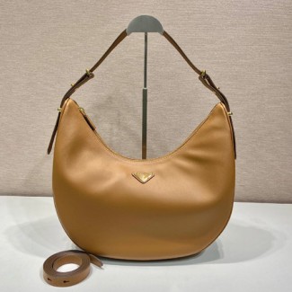 프라다 아크 라지 가죽 숄더백 1BC212 카멜