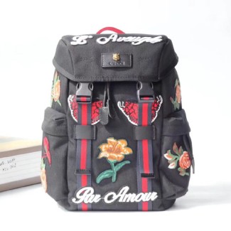 구찌 신상 자수 백팩 478327 블랙