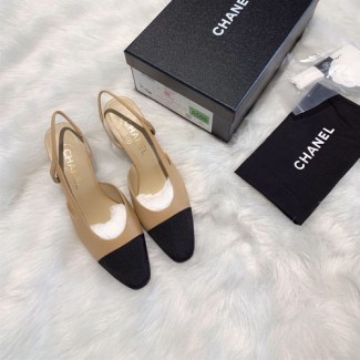 샤넬 슬링백 펌프스 G31318 베이지