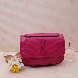 입생로랑 니키 스몰 체인 숄더백 533037 핫핑크