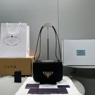 프라다 사피아노 가죽 숄더 백 1BD320 블랙