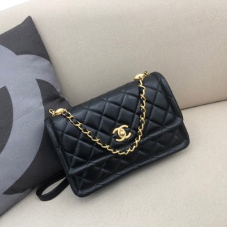 샤넬 20FW 신상 플랩백 25CM  AS2025 램스킨 블랙