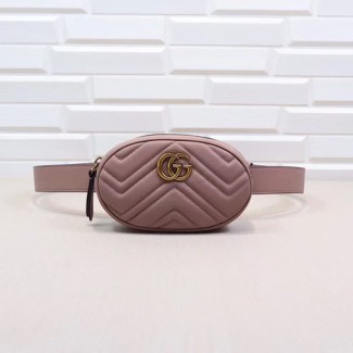 구찌 마틀라세 가죽 벨트백 476434 핑크