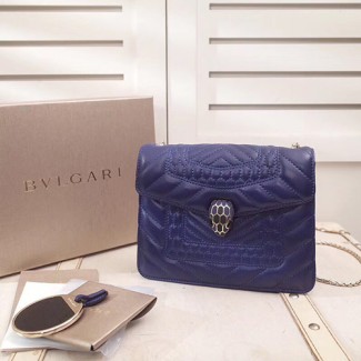불가리 세르펜티 포에버 플랩 커버백 281693 네이비