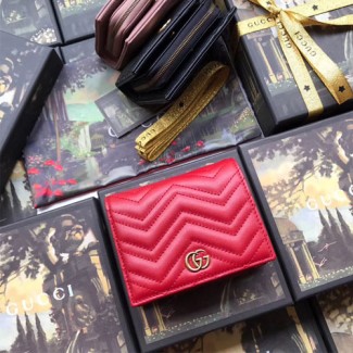 구찌 GG 마몽 가죽 지갑 546580 레드