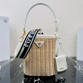 프라다 위커 버킷 숄더백 1BE062-1