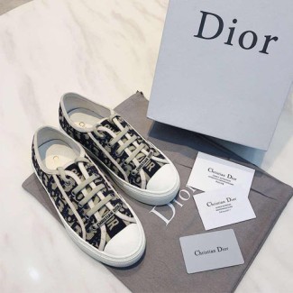디올 자수 장식 캔버스 스니커즈  KCK211 블루