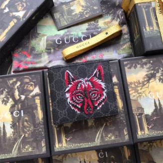 구찌 GG 수프림  울프 지갑  451268