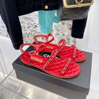 샤넬 신상 샌들 G34313 레드
